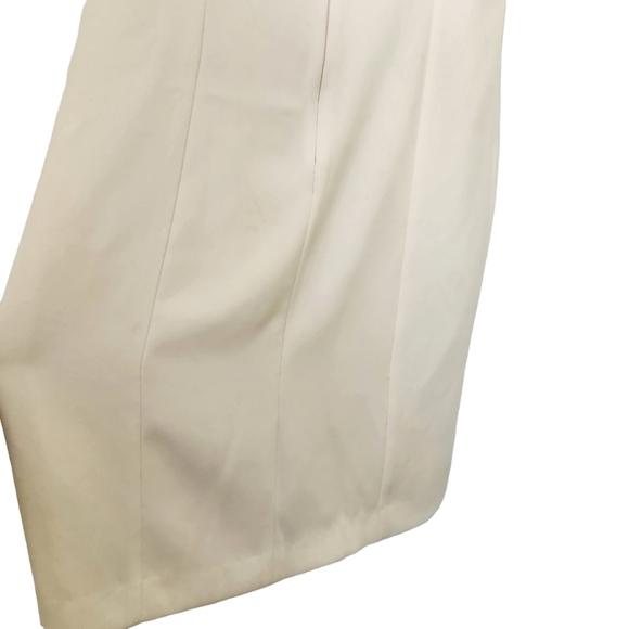 Jessica 100% polyester white short-sleeve sheath dress - Picture 9 of 13